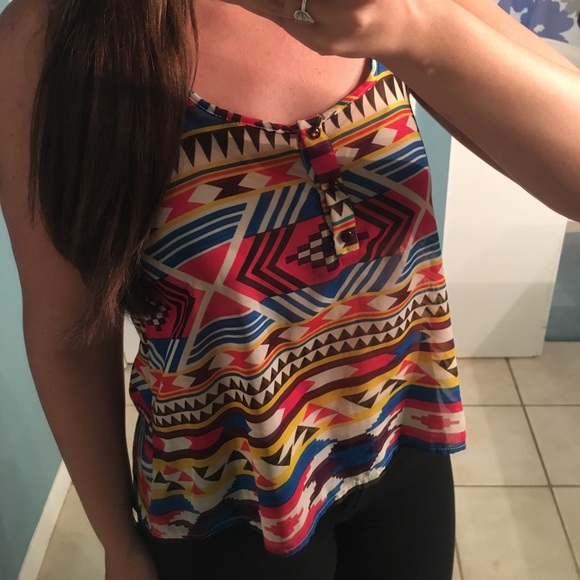 Francesca's Collections Tops - Francesca’s tribal print tank top